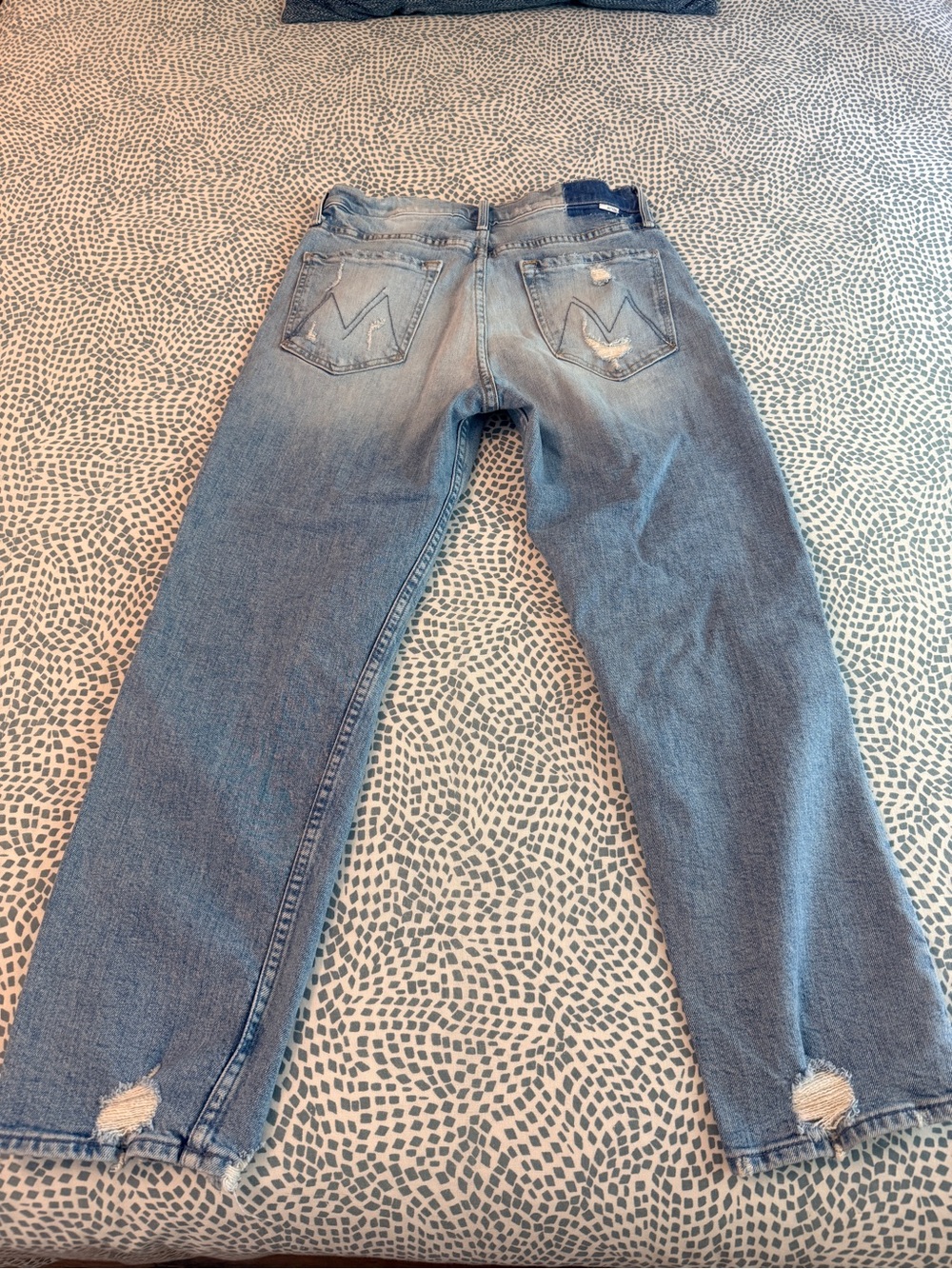 MOTHER Tomcat Straight-Leg Distressed Jeans (Size 29 - runs small) - Picture 7 of 16